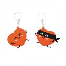 mr. wonderful - set de 2 llaveros - corazón y corazón bandid¤-8445641059840