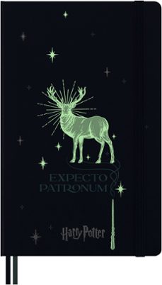 cuaderno moleskine edición limitada harry potter expecto patronum large hojas  rayadas  azul-8056999272180
