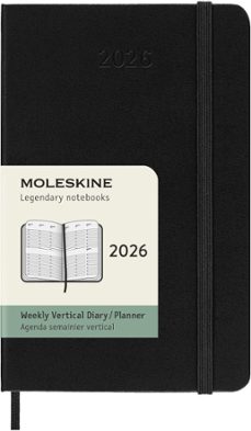 agenda moleskine 2026 semanal vertical pocket negra tapa dura-8056999275310