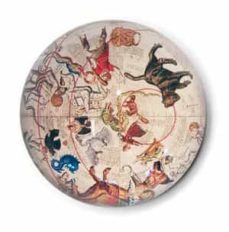 pisapapeles redondo - celestial map - painted image-5038681055960
