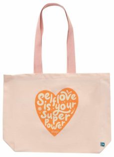 fabric tote bag - self-love is your superpower-8445641021670