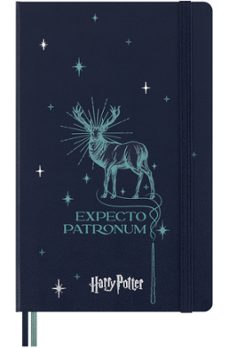 cuaderno moleskine edicion limitada harry potter expecto patronum large hojas  rayadas  azul-8056999272180