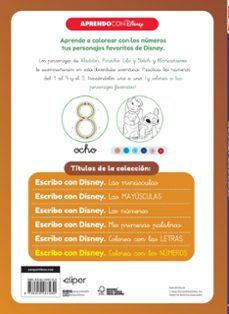 escribo con disney. colorea con los números (disney. primeros aprendizajes)-9788419487230