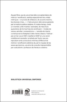 manual de metrica i versificació catalanes-josep bargallo valls-9788419729330