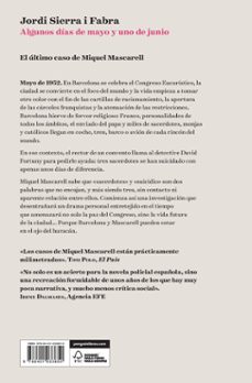 algunos días de mayo y uno de junio (inspector mascarell 15)-jordi sierra i fabra-9788401033650