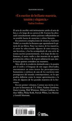 las manos de los maestros. ensayos selectos i-j.m. coetzee-9788439731450