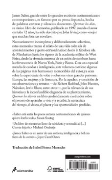 quemar los dias-james salter-9788498382570