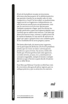 el arte de la prudencia-baltasar gracian-9788427054790