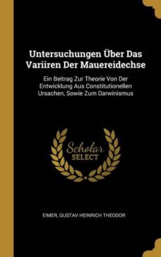 untersuchungen uber das variiren der mauereidechse-9780274600700