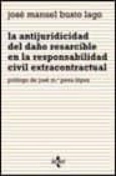 la antijuricidad del daño resarcible en la responsabilidad civil extracontractual-9788430931200