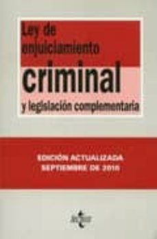 ley de enjuiciamiento criminal y legislacion complementaria (10ª ed.)-9788430951000