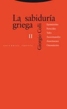 la sabiduria griega ii-9788481649000