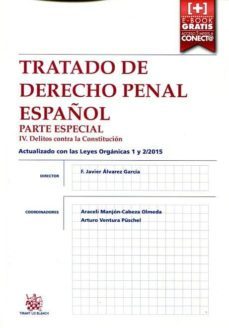 tratado de derecho penal español parte especial (iv delitos contra la constitucion)-9788491192800