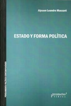 estado y forma politica-alysson leandro mascaro-9789875747500