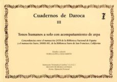 cuadernos de daroca iii: tonos humanos a solo con acompañamiento de arpa-2910013415310