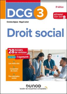 dcg 3 - droit social - fiches - réforme 2026-2027 (ebook)-christine alglave-magali lafont-9782100900510