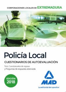 policia local de extremadura: cuestionarios de autoevaluacion-moises cayetano rodriguez-9788414222010