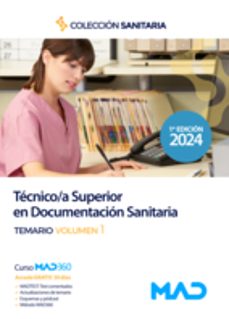 manual del tecnico/a superior en documentacion sanitaria. temario volumen 1-9788414282410