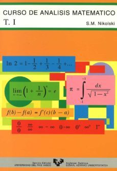 curso de analisis matematico (t. 1)-serguiei mijailovich nikolski-9788475858210