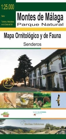 mapa de senderos y fauna dle parque natural montes de malaga (2ª ed.) (1:25000)-9788494053610