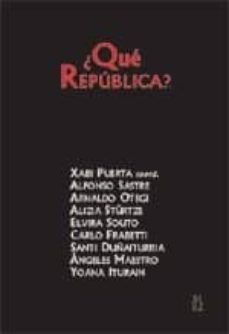 ¿que republica?-9788496584310