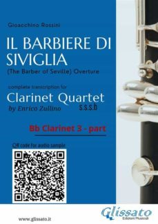 bb clarinet 3 part of "il barbiere di siviglia" for clarinet quartet (ebook)-9791221369410