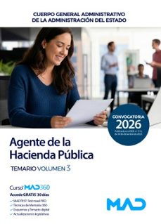 agente de la hacienda publica (cuerpo general administrativo de la administracion del estado). temario volumen 3. agencia estatal de administracion tributaria aeat-9791370285210