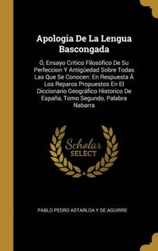 apologia de la lengua bascongada-9780270597820