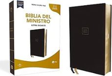 rvr60, biblia del ministro, letra gigante, leathersoft, negro, palabras de jesus en rojo, comfort print-9780829773620