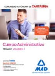 cuerpo administrativo de la comunidad autónoma de cantabria. temario. volumen 1-9788414233320