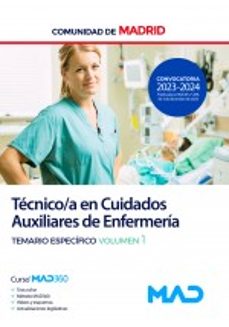 tecnico/a en cuidados auxiliares de enfermeria de la comunidad autonoma de madrid. temario especifico vol. 1-9788414277720