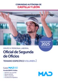 oficial de segunda de oficios (grupo iv personal laboral). temario especifico vol. 2. comunidad autonoma de castilla y leon-9788414296820