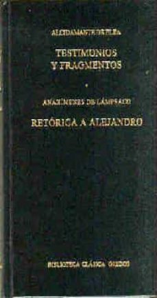 testimonios y fragmentos; retorica a alejandro-9788424927820