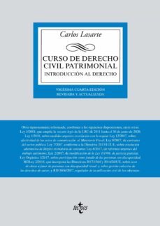 curso de derecho civil patrimonial: introduccion al derecho (24ª ed.)-9788430974320