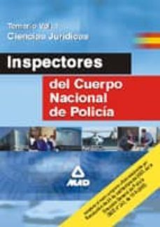 inspectores del cuerpo nacional de policia: temario: (vol. i): ci encias juridicas-9788466530620