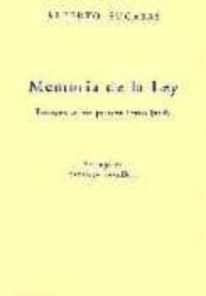 memoria de la ley: ensayos sobre pensamiento judio-9788472131620