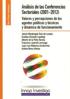analisis de las conferencia sectoriales (2001-2012)-jaione mondragon ruiz de lezana-9788473514620