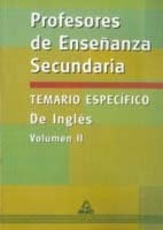 temario ingles ii: profesores enseñanza secundaria-9788483112120