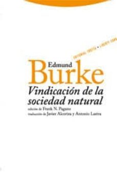 vindicacion de la sociedad natural-edmund r. burke-9788498790320
