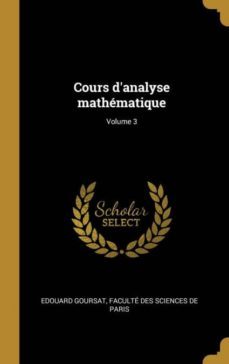 cours danalyse mathmatique; volume 3-9780274460830