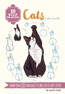 10 step drawing: cats-justine lecouffe-9781800920330