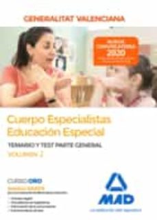 cuerpo especialistas en educación especial de la administración de la generalitat valenciana.-9788414240830
