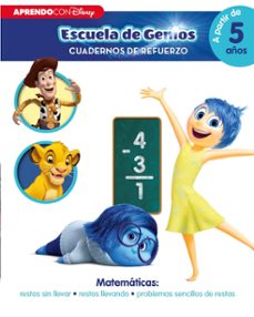 disney restas y restas llevando (escuela de genios - matematicas)-9788416548330