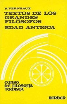 textos de los grandes filosofos: edad antigua-roger verneaux-9788425409530