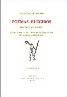 poemas elegidos-giacomo leopardi-9788432132230