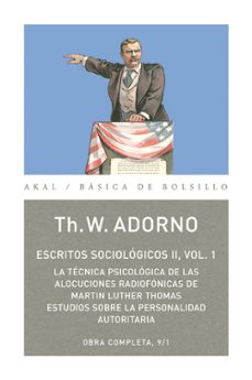 escritos sociologicos ii (vol. 1) (obra completa, 9-1)-theodor w. adorno-9788446016830
