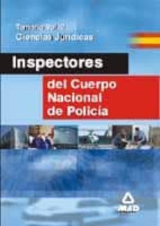 inspectores del cuerpo nacional de policia (vol. ii): temario-anibal torregrosa meseguer-leopoldo souto-9788466507530