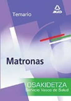 matronas del servicio vasco de salud-osakidetza: temario-juana macias seda-9788466563130