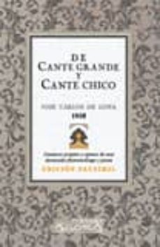 de cante grande y cante chico-9788498624830