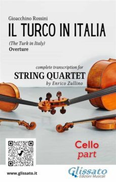 cello part of "il turco in italia" for string quartet (ebook)-9791220865630
